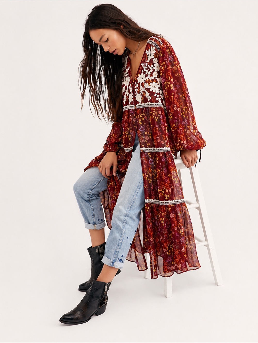 Free people maxi tunic top dress